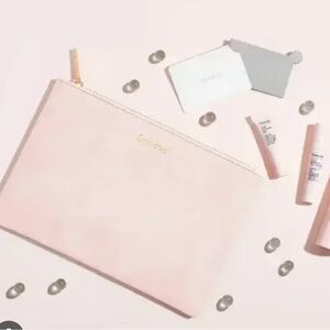 Onomie Soft Pink Make up Pouch- new in package 8 x11 NWT